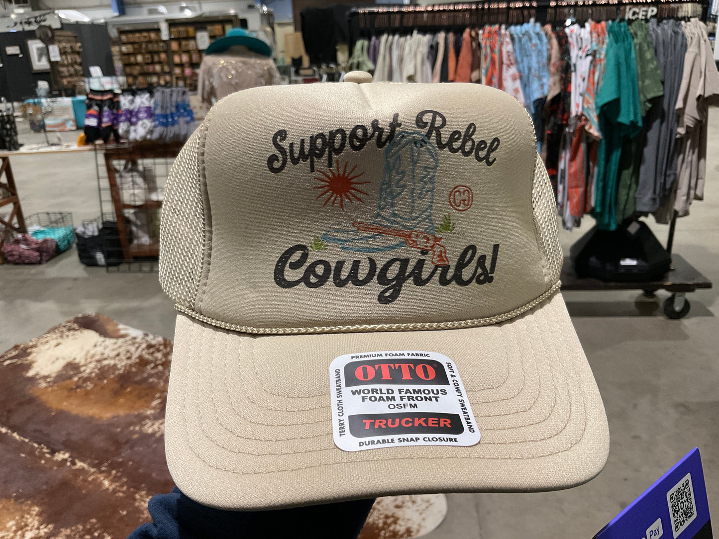 Support rebel cowgirls hat