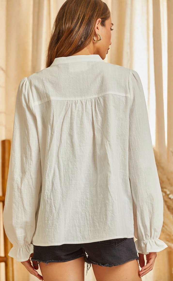 Geo Spilt Blouse