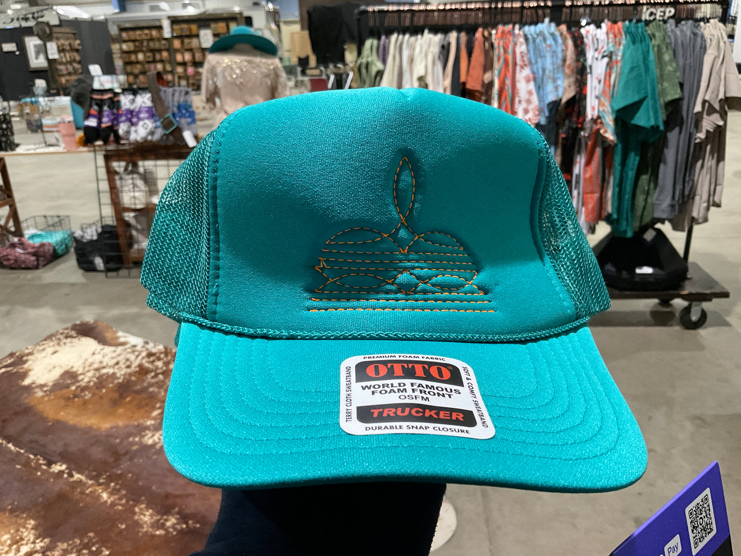 Boot stitch trucker hat