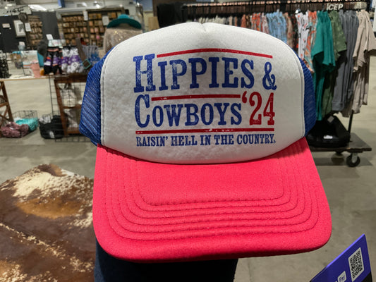Hippies & cowboys trucker hat