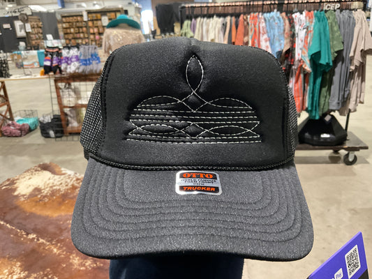 Boot stitch trucker hat