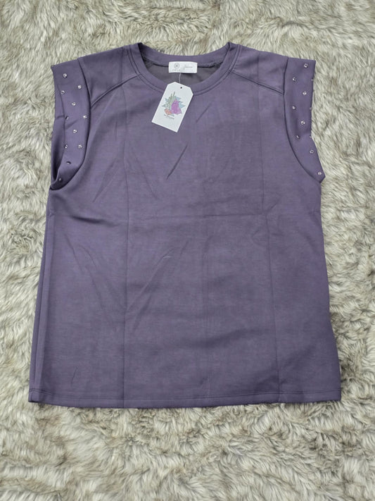 studded tank. grey
