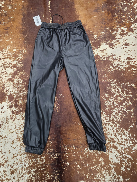 Hardin faux leather joggers